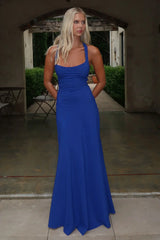 Alara Lace-Up Back Dress - Navy