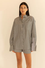 COTTON POPLIN STRIPED SHIRT