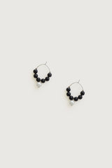 BEADED HOOP EARRING