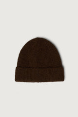FUZZY RIBBED KNIT BEANIE