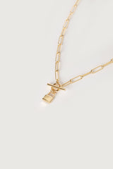 CHAIN NECKLACE WITH LOCK PENDANT
