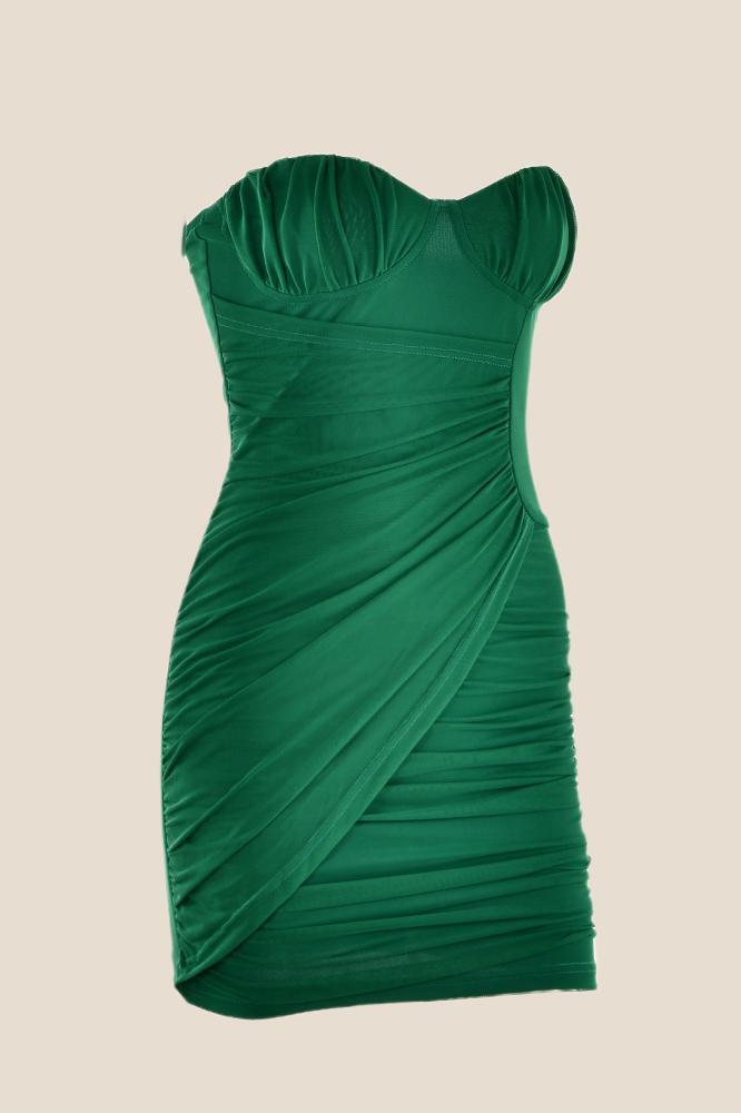 Sweetheart Purple Ruched Bodycon Short Dress