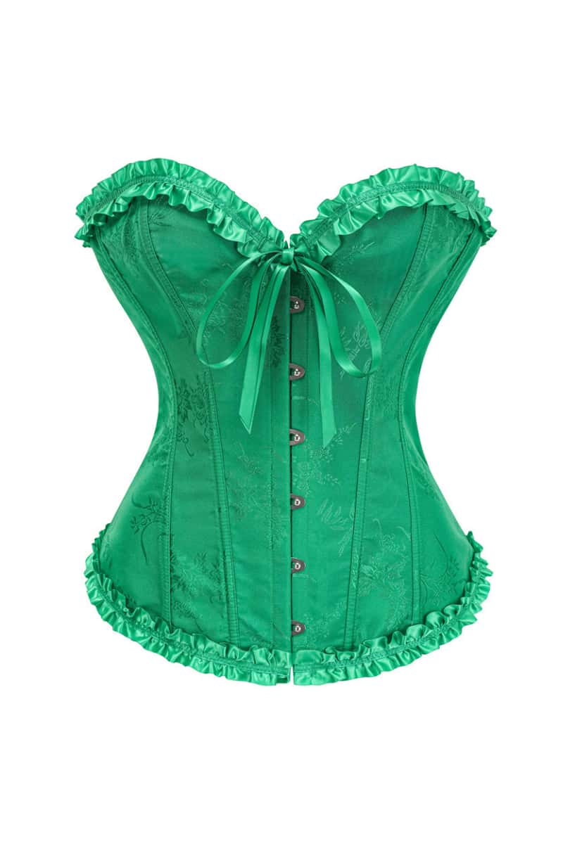Sweetheart Lilac Lace-Up Floral Corset