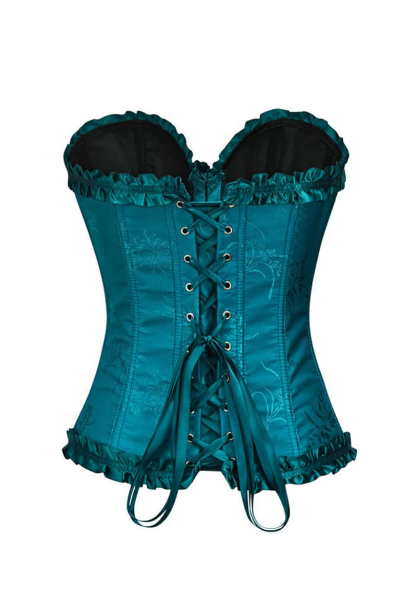 Sweetheart Lilac Lace-Up Floral Corset