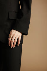 DOME RING WITH ZIRCONIA