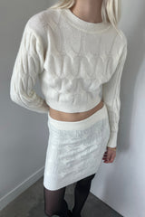 KNIT TOP AND MINI SKIRT SET