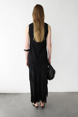 ASYMMETRICAL FRINGE SKIRT