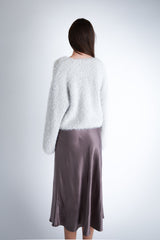 FUZZY V-NECK SWEATER
