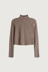 MOCKNECK TOP WITH SEAM DETAILS