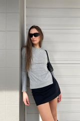 LONG SLEEVE TOP WITH SPLIT SIDES