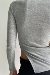 LONG SLEEVE TOP WITH SPLIT SIDES