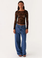 Blanca Lace Top - Black