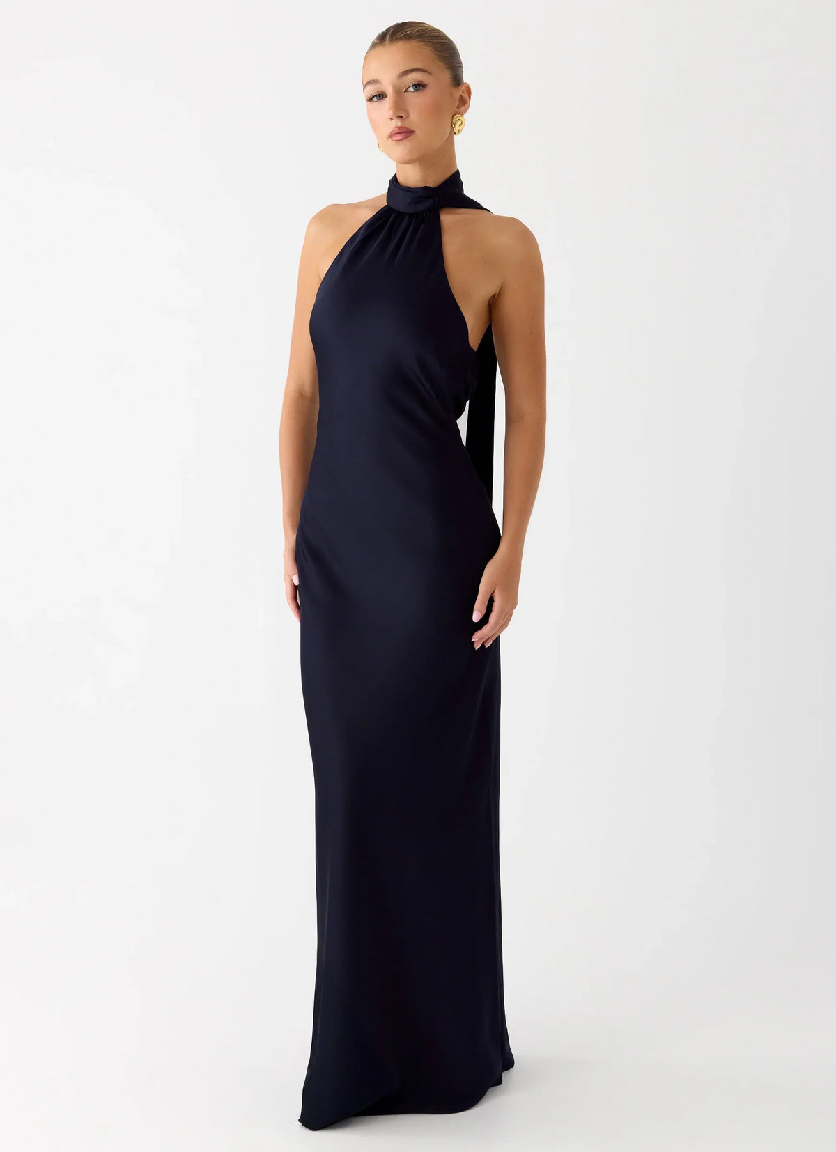 Keena Scarf Maxi Dress - Navy