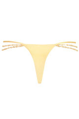 Multi-Strap Cheeky Bikini Bottoms  in Lemon
